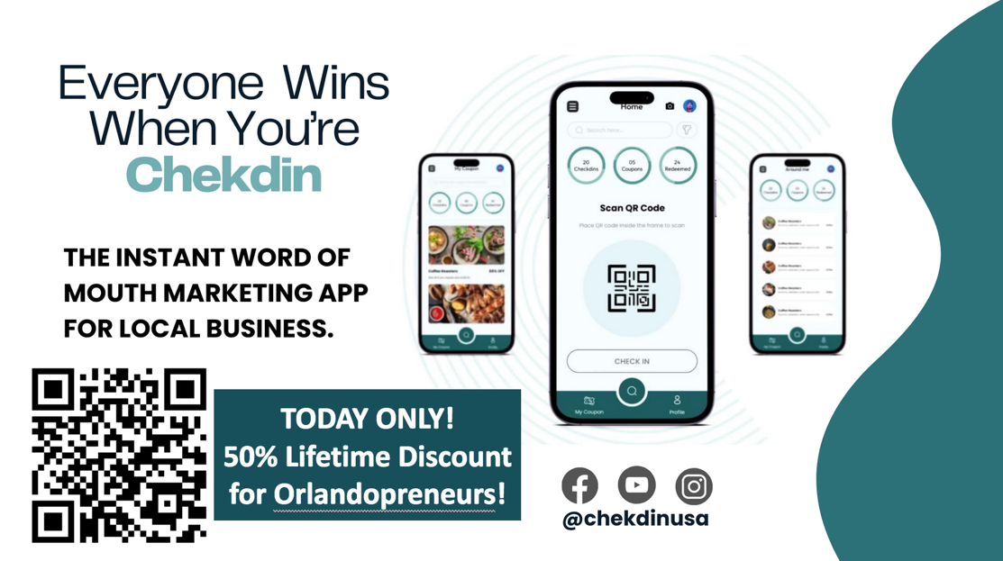 Orlandopreneur Partner - Chekdin App